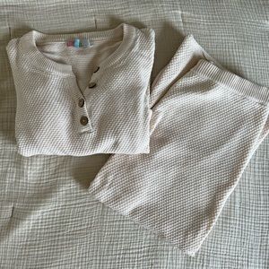 Free People Hailee Sweater Set in Powder Sand